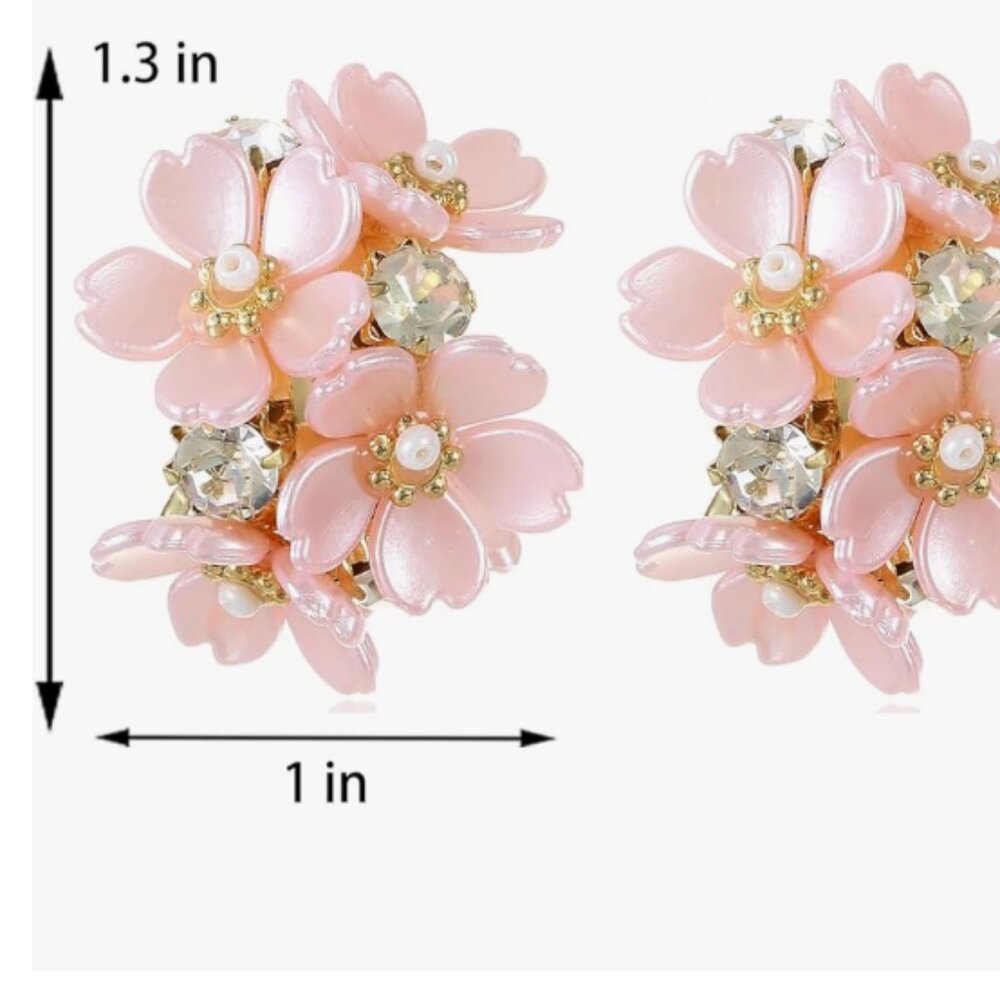 Floral Cherry Blossom Earrings - Picture 3 of 6